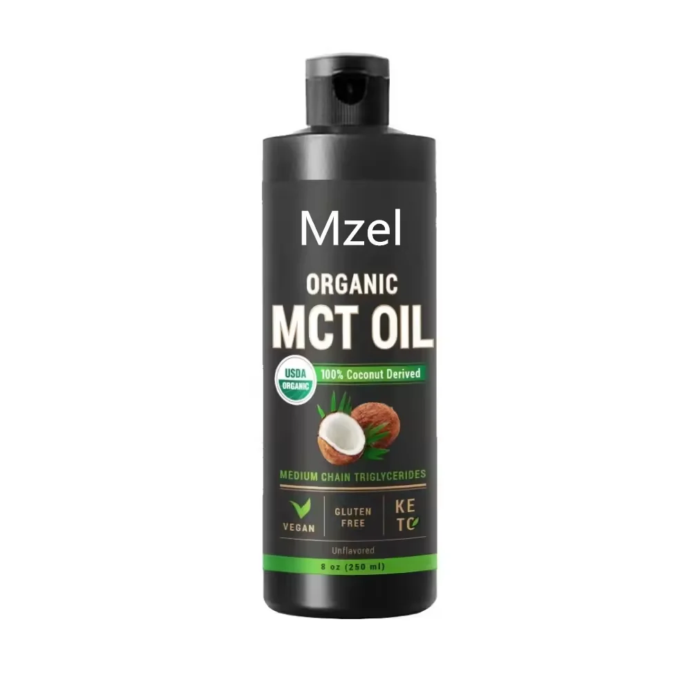 Органическое чистое Кокосовое Масло MCT с собственной торговой маркой оптимизированное C8 C10 для кофе коктейлей и приготовления