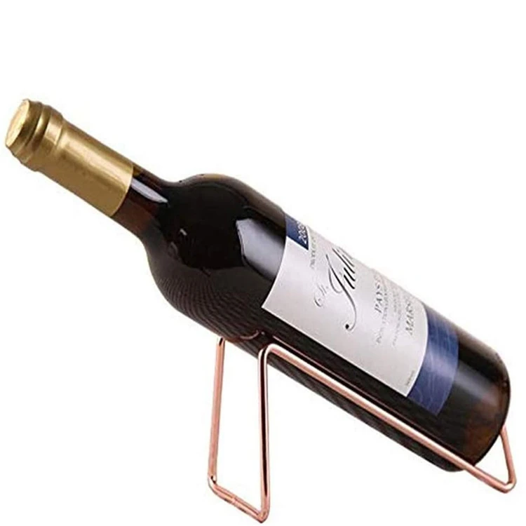 LLX492 High Quality Decorative Red Wine Bottle Holder Ornaments Display Stand Bar Party Craft Iron Metal Wine Rack
