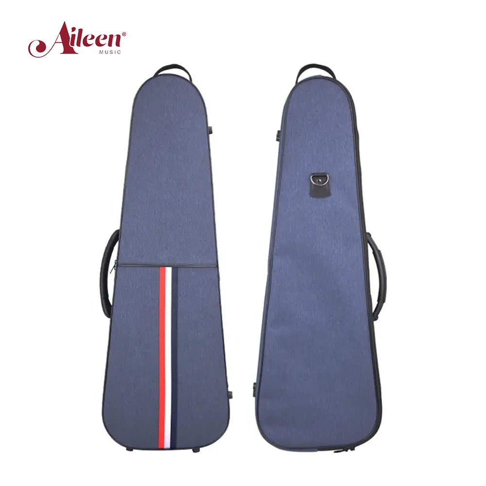 Wholesale new Customized triangle shape Deluxe foamed Violin light Case(CSV502C1)