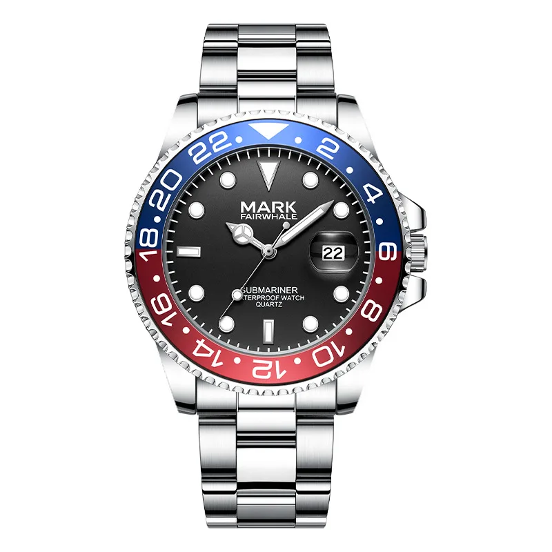 Мужские водонепроницаемые часы с вращающимся хронографом