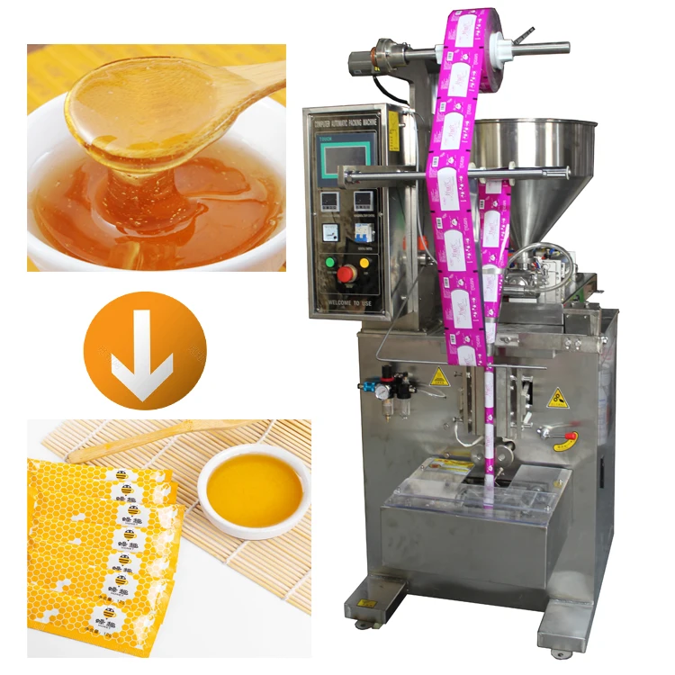 Automatic tomato sauce packaging machine 4 side seal sachet milk malt vinegar packing machine