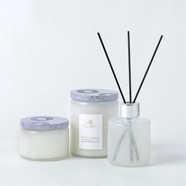 Trendy 7*7*9cm Clear Glass Dome Cover Beeswax Purple Wine Romantic Luxury Set Bougie Parfumee in Tins