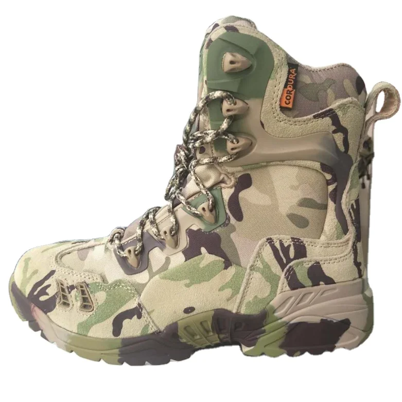 New Design Camouflage Armee Boot Motorcycle riding boots With Zipper