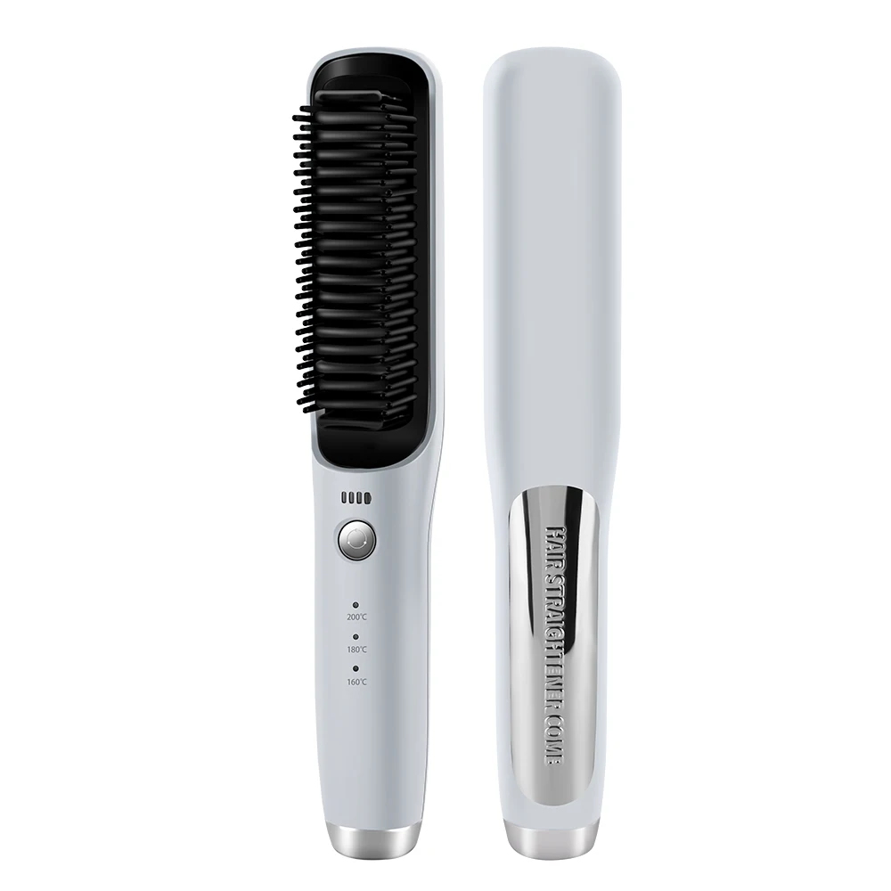 Third Gear PI Heating Cordless Hair Straightener Brush with Temperature Display