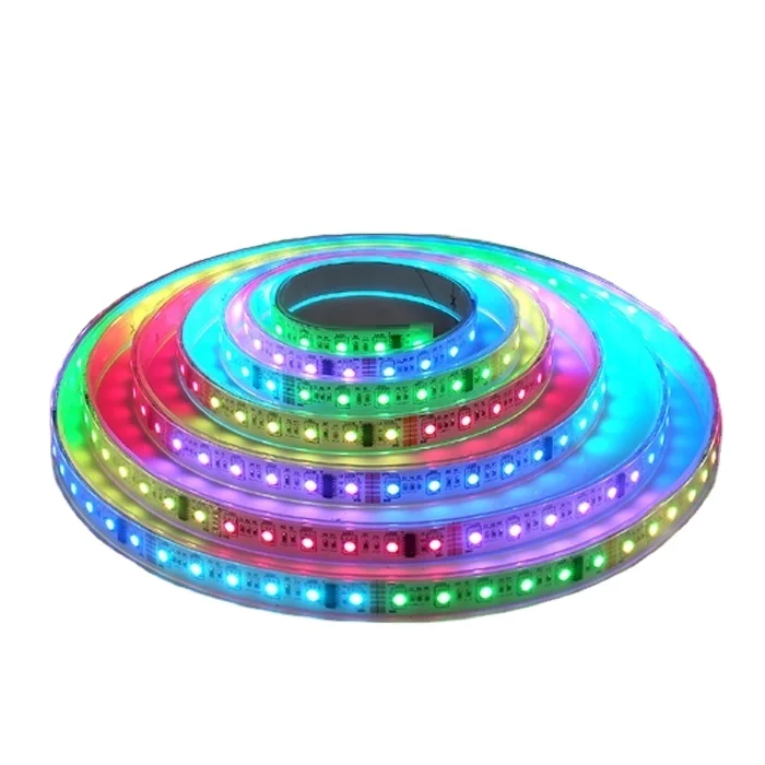 5m 10m 30m Roll 5050 Flexible 24v Dmx Addressable magic LED strip light addressable Rgbw Rgbic digital Smart LED strip light