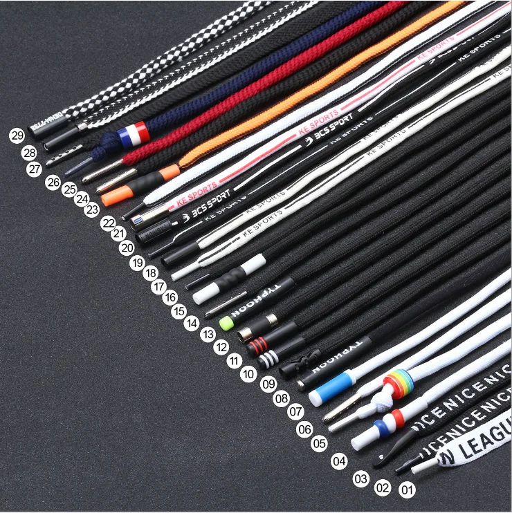 Factory custom polyester cord colored fancy round draw cords hoodie string rope drawstring cord