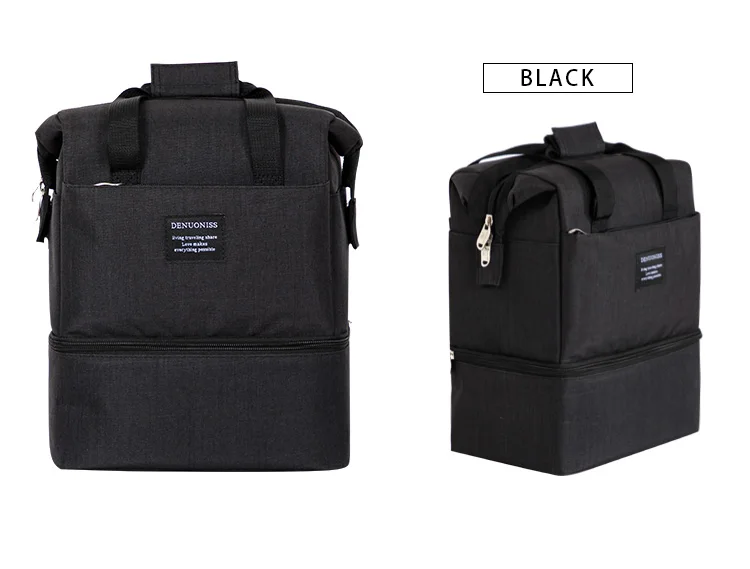 Термос, сумка-холодильник 600D из мягкой ткани Оксфорд, водонепроницаемая изолированная сумка для пикника на открытом воздухе, модная двойная изоляционная автомобильная сумка для ланча