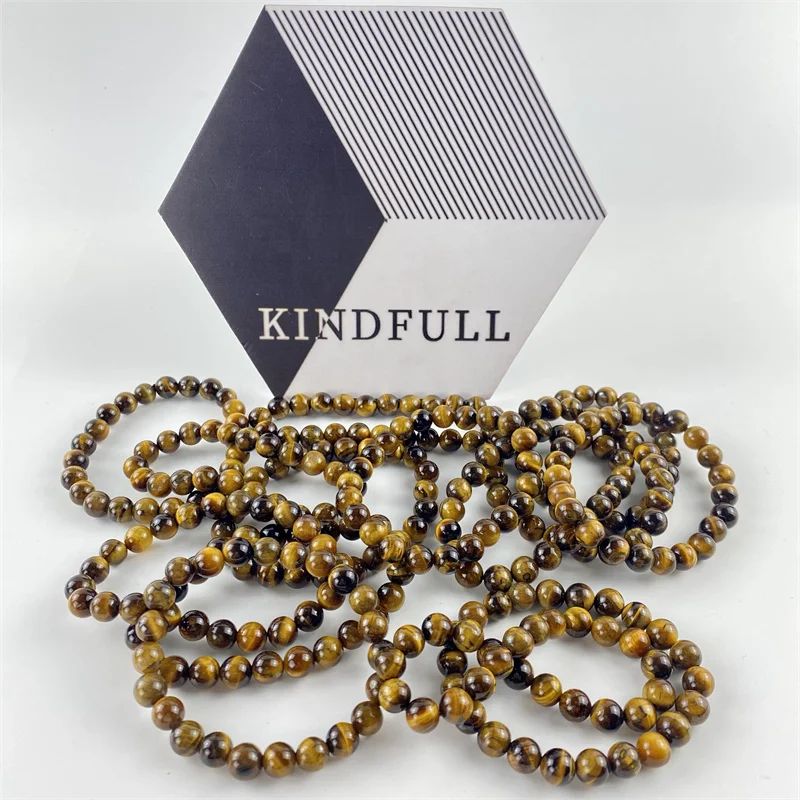 Hot Sale High Quality Spiritual Healing Natural Crystal Yellow Tiger Eye Stone Bracelet For Gifts