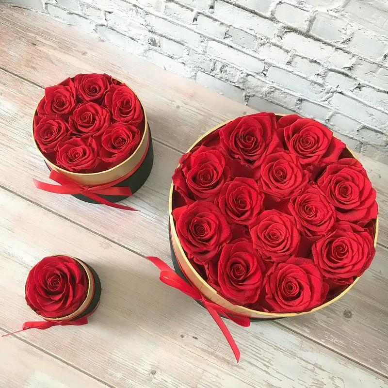 2024 hot selling Flower Gift  Lasting Real Everlasting Immortal Decor Dried Forever Eternal Preserved Rose in Box