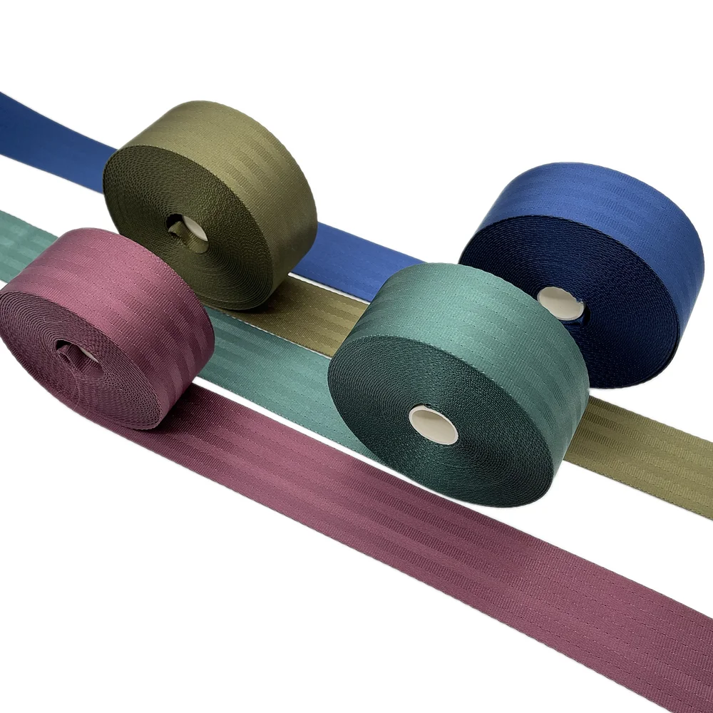 high quality 20mm 22mm 25mm 30mm color car seat belt webbing nylon webbing