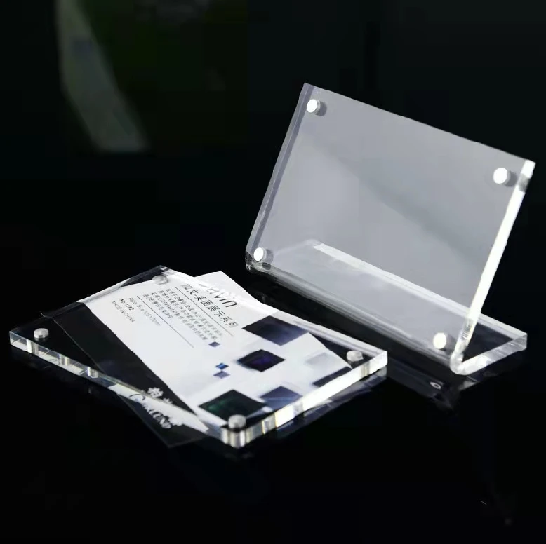 Wholesale Clear L-type Displays Table Cards clear acrylic products Desktop nameplate Table Card Acrylic Price Tag Holder