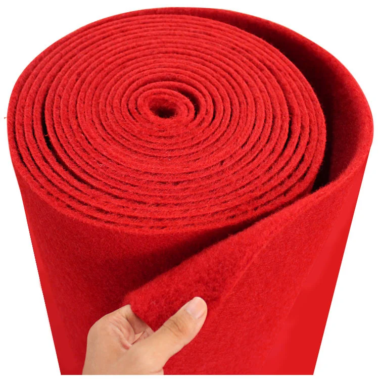 100% полиэстер одноразовый красный ковер для свадебной