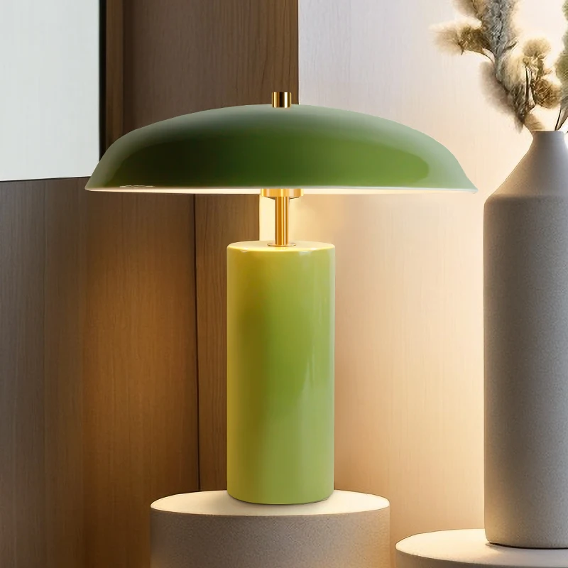 Factory new coming table lamp night bedside reading desk lamp ceramic home decor night led mushroom light lamp