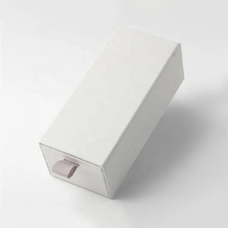 Custom print luxury black cardboard white slide out drawer 50ml 100ml perfume bottle packaging box for attar