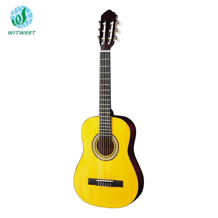 Wholesale OEM Custom 39 inch 3/4 Size  Guitar Classic High-gloss Spruce Material Chinese Classical Guitar for sale