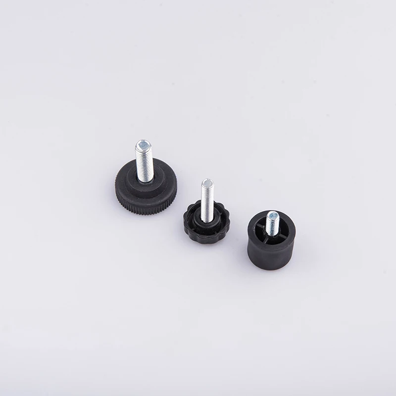 custom made galvanized carbon steel fine thread thumb screw with plastic head