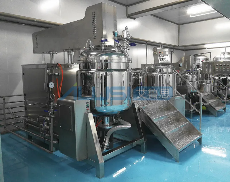 cosmetic cream vacuum emulsion homogenizer mixer price of soap making machine/automatic liquid dispensing spiral mixer
