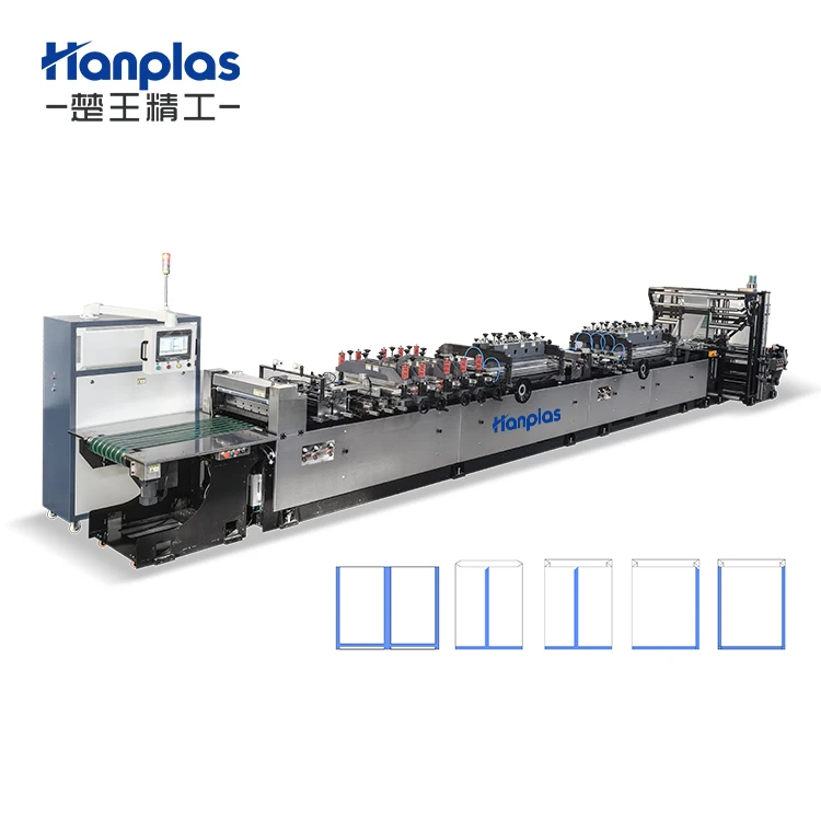 HP-L-CTFZ Multifunctional Composite Plastic Zipper Pouch Bag Making Machine Center Sealing 4-Side Seal  Bag Making Machine