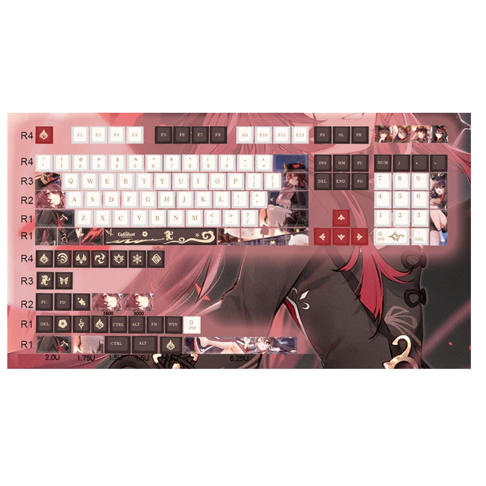 Royal Kludge oem keycap teclas personalizadas black backlit pbt keycaps custom profile anime keycap pbt sublimation