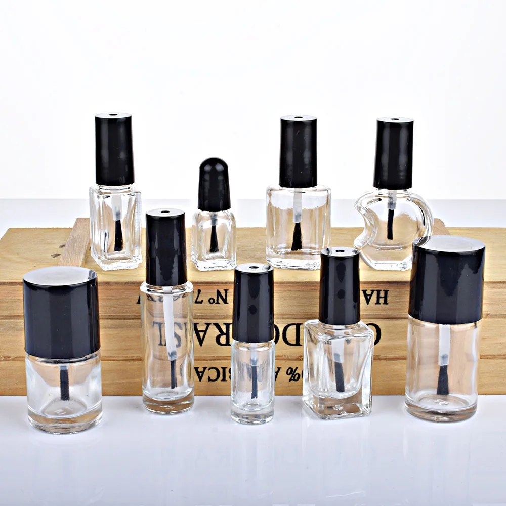 wholesale empty luxury display bulk glass 5 15ml nail gel polish bottles kids with brush