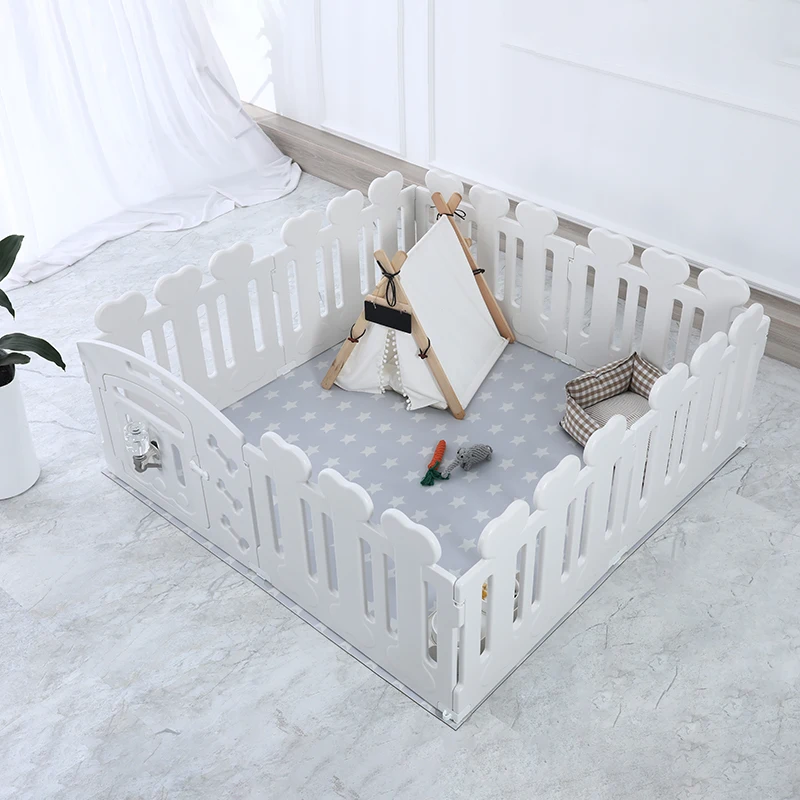Distribution 2022 cheap fashion washable folding portable plastic pet crate fence puppy gate dog playpen for medium dogs