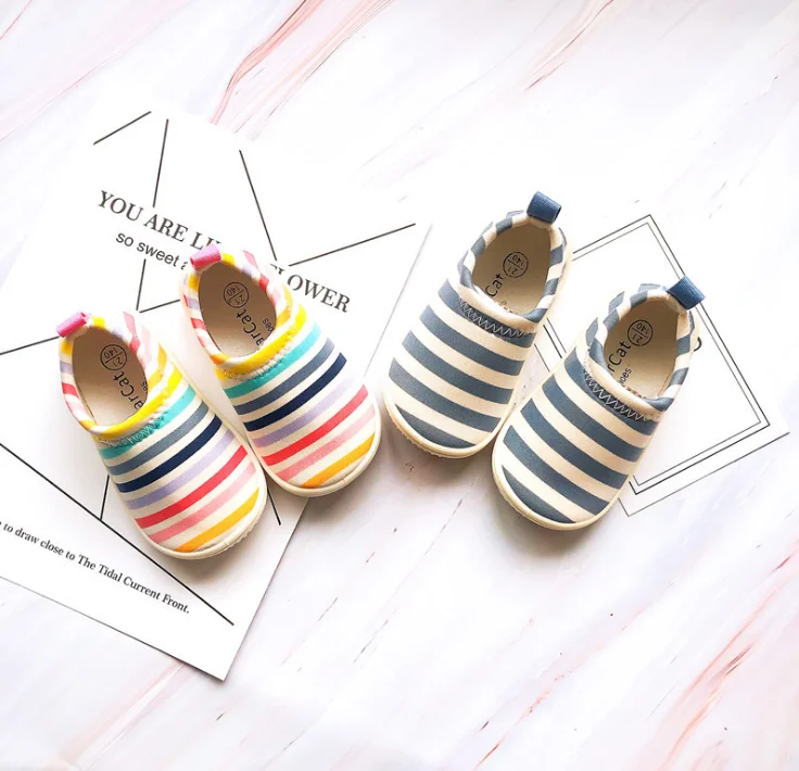 Ins hot stylish elastic canvas fabric children slip on shoes
