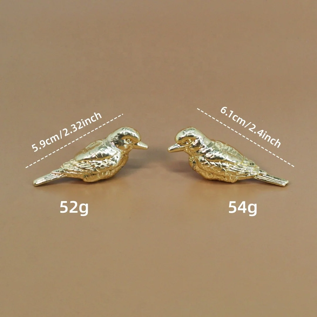 Creative material alloy bird chest of drawers handle wardrobe locker furniture handle buckle.