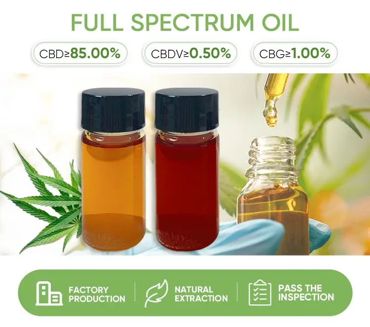 Хит продаж полный спектр дистиллята CBD 100% натуральное масло извлеченное из промышленной конопли