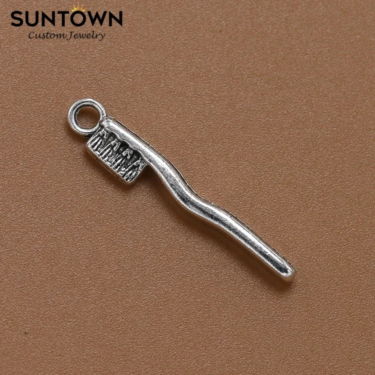 
Suntown Woman Accessoires Personalized Jewelry Pendant Mini Toothpaste Pendant Toothbrush Charms Daily Product Charms Wholesale 