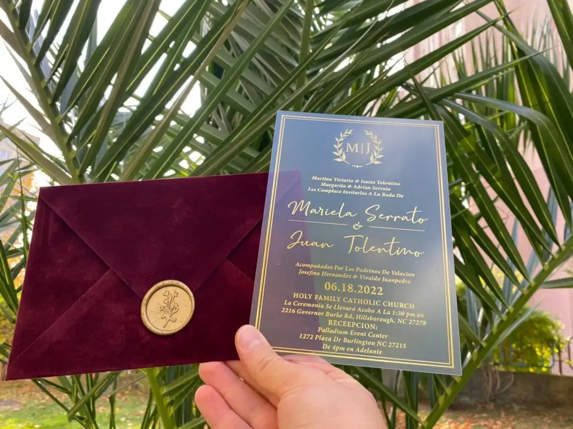 Custom Handmade Colors luxury Elegant Velvet Envelopes for Invitations wedding party greeting card