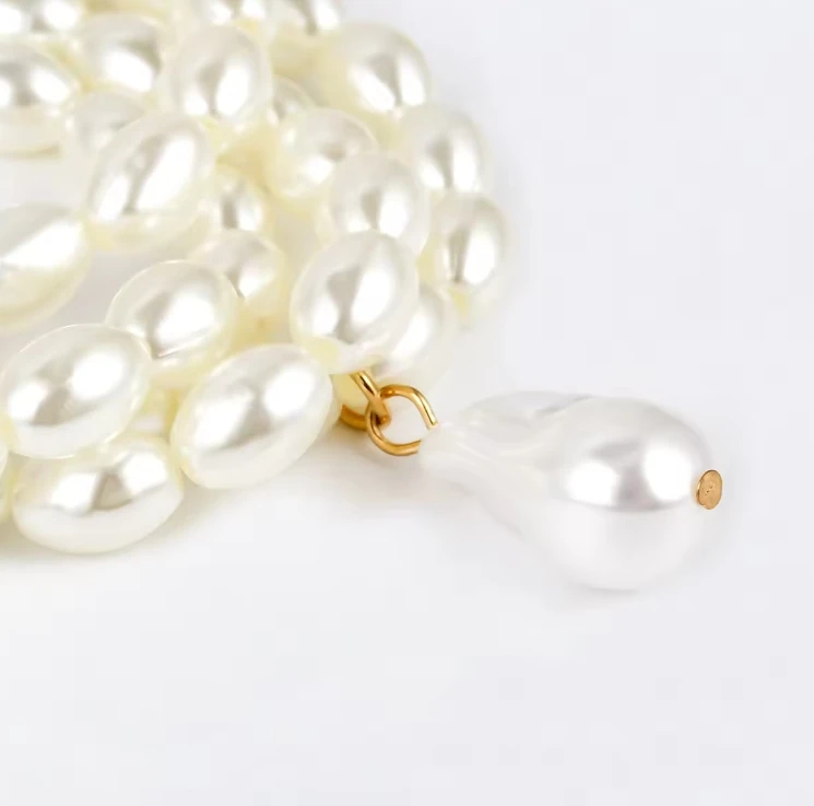 2024 Chokers Multi-layer Pearl Statement Bridal Choker Necklace Simulated Pearl for Wedding Party Jewelry Hiphop Chains