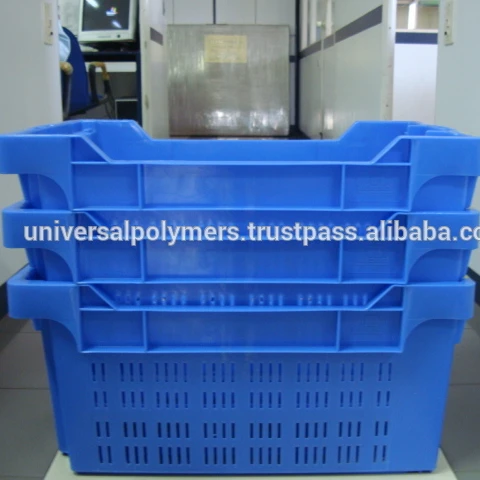 UP PP plastic corrugated boxes blue color 600 x 400 x 300 mm customized size food grade ASTM  iso 9001:2015 industrial grade