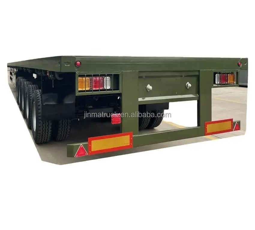 Semi Trailer Manufacturers Tri Axle 2/3/4 Axle 40 Feet Flatbed Semi Trailer For Guyana