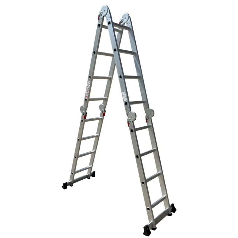 Escalera plegable de aluminio de tres escalones, escalera multiusos, escalera plegable