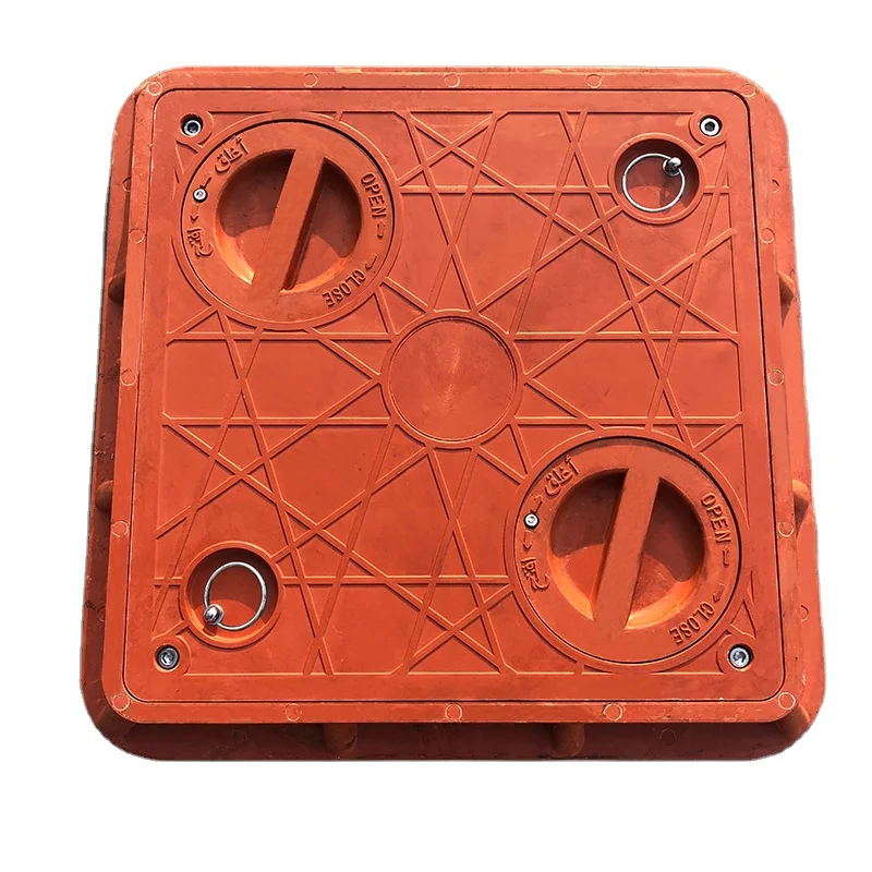 100% raw material Locking System Composite FRP Manhole Cover With Inspection Holes