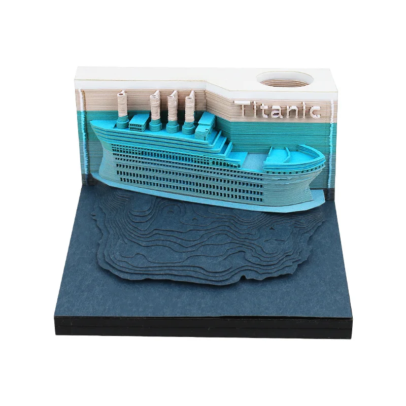 Titanic Ship Model 3D Memo Pad Note Book For School Office Home