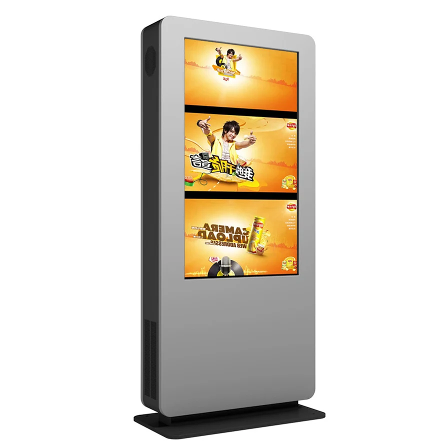 Adkiosk IP65 LCD outdoor digital signage totem outdoor advertising screen player LCD advertising display equipment machine