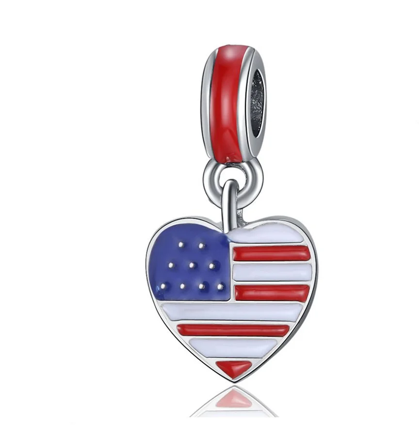United States American Flag Charm World Cup Soccer Ball Bracelet