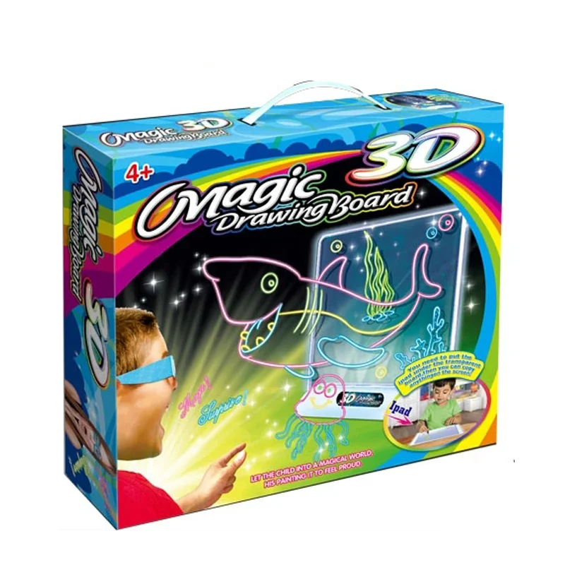 shark pattern 3D magic drawing board toy