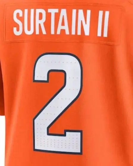 Custom Embroidery Denver Football Jersey American Football Game Jersey 10 Bo Nix 2 Patrick -Surtain II Shirts