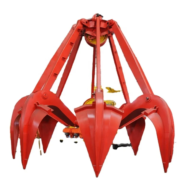 ENBL-4 rope mechanical gantry crane sand rock orange peel grab bucket