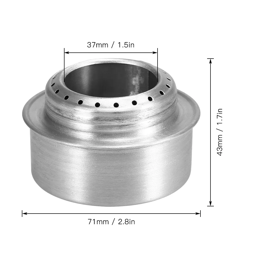 Titanium Spirit Burner Mini Alcohol Stove with Brackets Outdoor Camping Stove Multi-Fuel Stove Lightweight and Versatile ti2001c