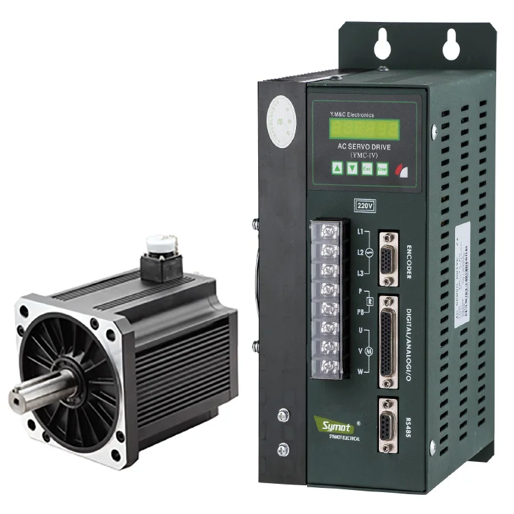 Synmot 110mm 220V 0.75kw electric ac servo motor with ac servo driver
