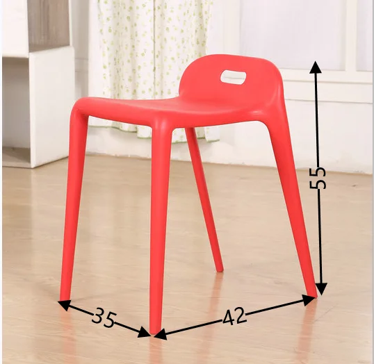 leisure nordic dining chair living room chair Polypropylene no back rest stool modern home furniture waterproof