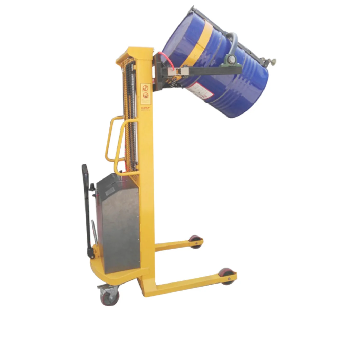 350KG pneumatic hydraulic oil drum stacker loading truck small transport tool lift machine explosion-proof oil drum dump truck