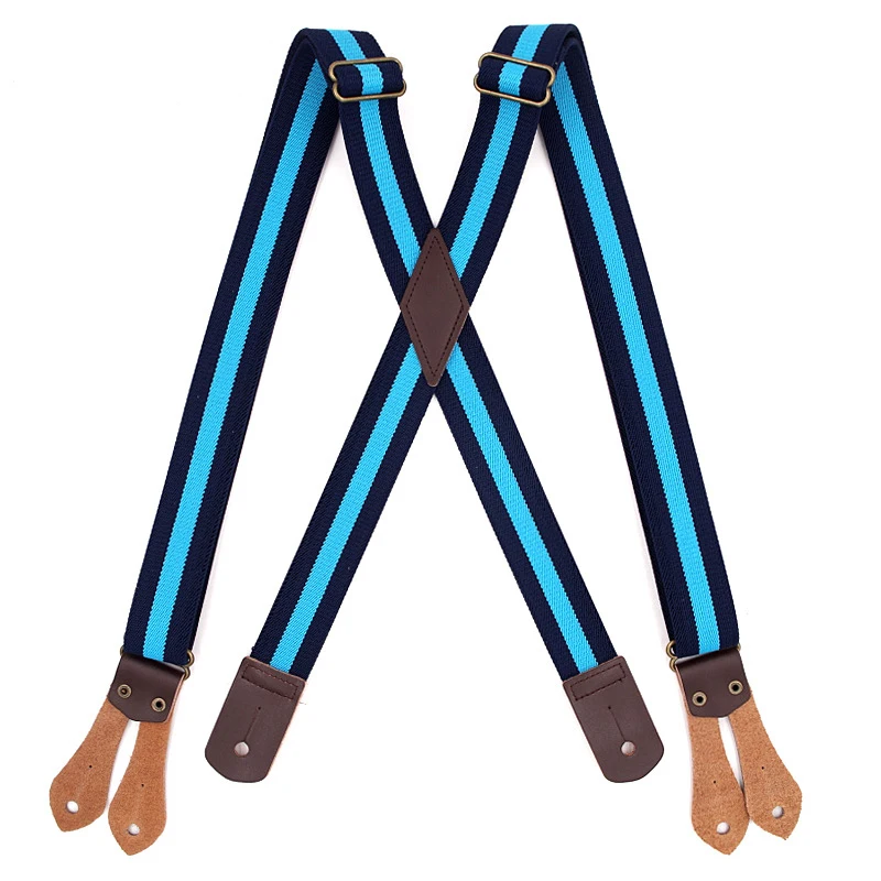 
Fashion Classic casual Suspenders leather 6 clips Braces Male Vintage Casual Suspensorio adult suspenders clipa suspender 