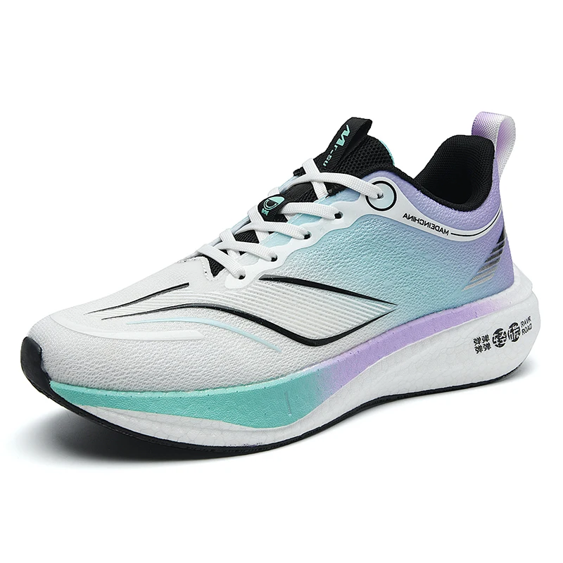 Wholesale Ultra Light Running Shoes New Rotating Button Lace Free Sports Shoes Breathable And Shock Absorbing Running Shoes