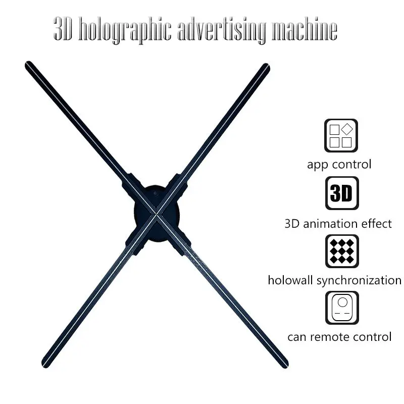 65CM 4 Blades Advertising Display Technology holographic LED Fan billboard 3D Hologram Pictures Video Technology Projector