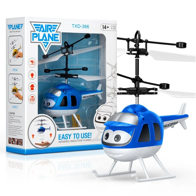 USB rechargeable small rc helicopter cheap induction flying toy with light