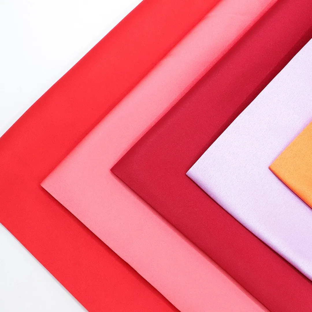 Wholesale In Stock Polyester 115gsm Bridal Satin Fabric for Wedding Dress